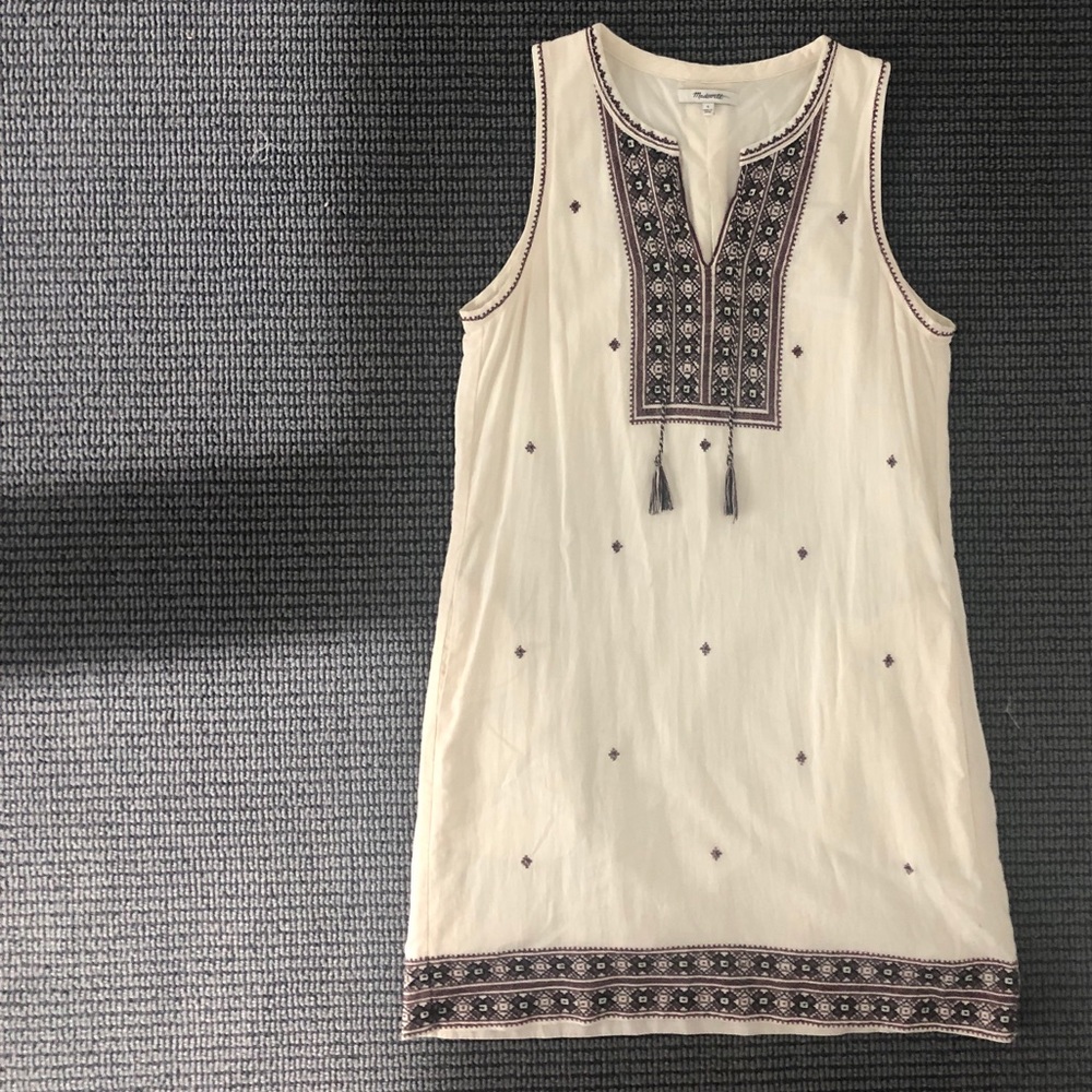 Madewell Sleeveless Tassel Dress